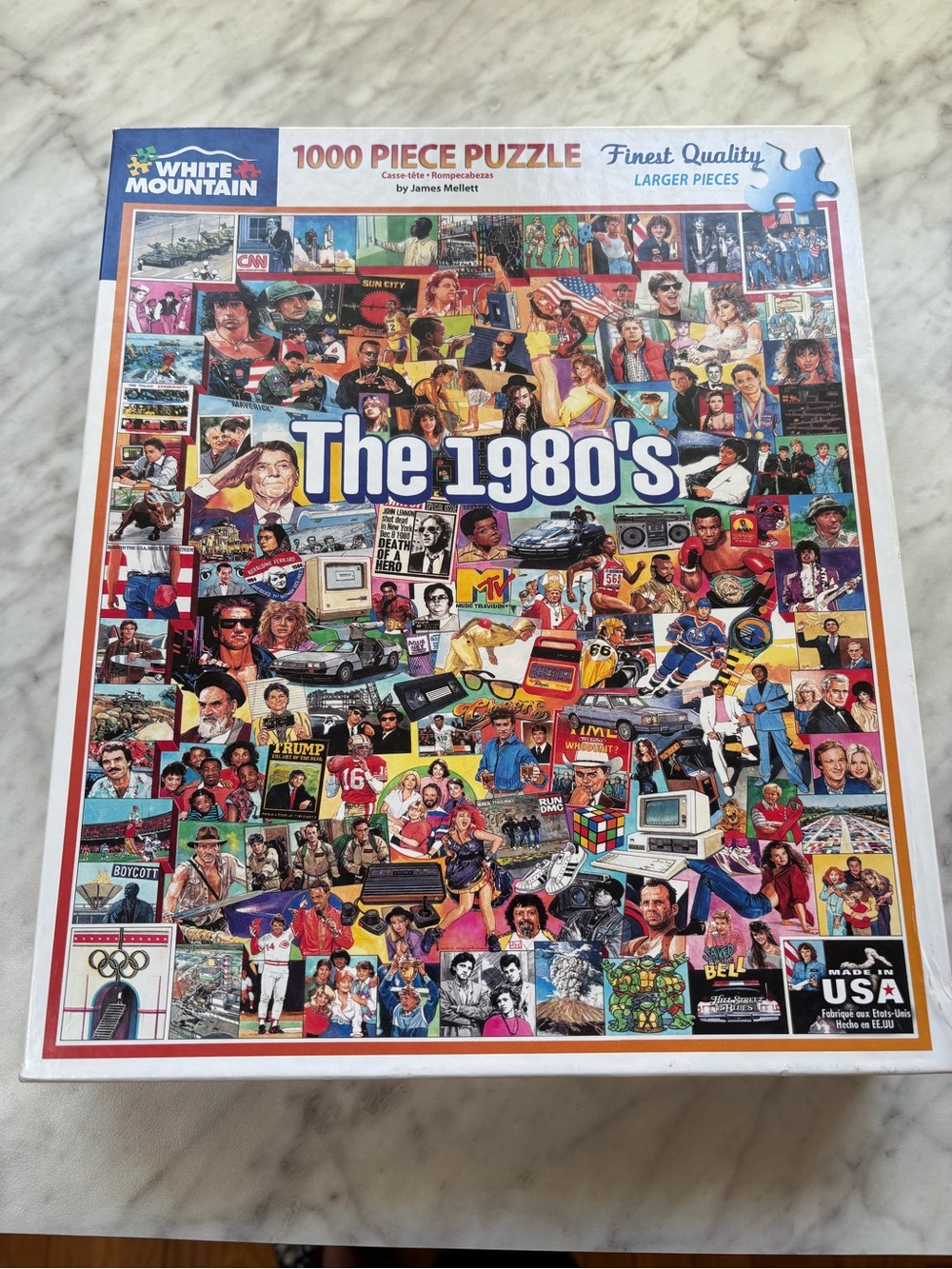 White Mountain The 1980's Collage Puzzle - Multicolor 1000 pieces